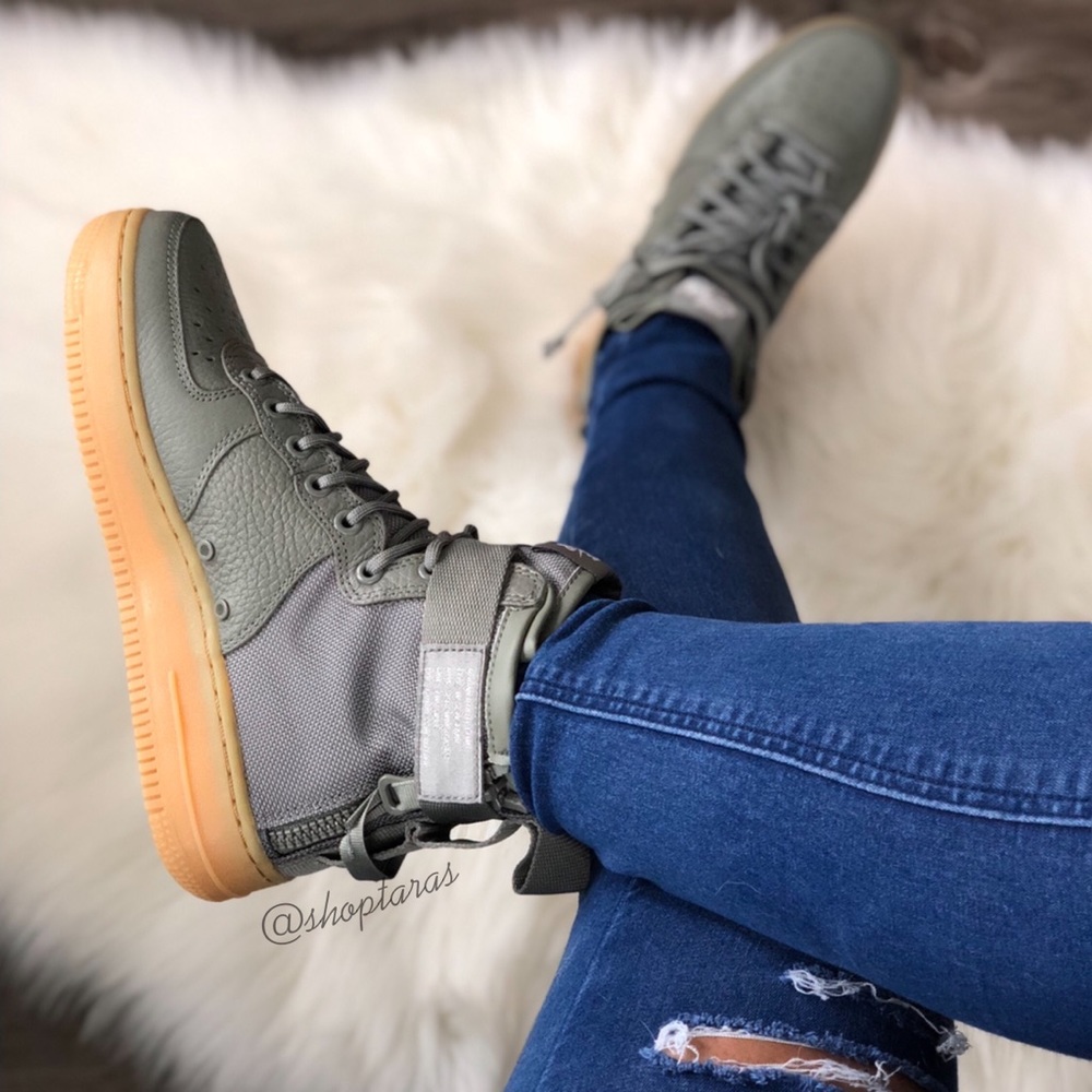 Brand New Nike Air Force 1 SF Mid Olive + Gum - Picture 8 of 8